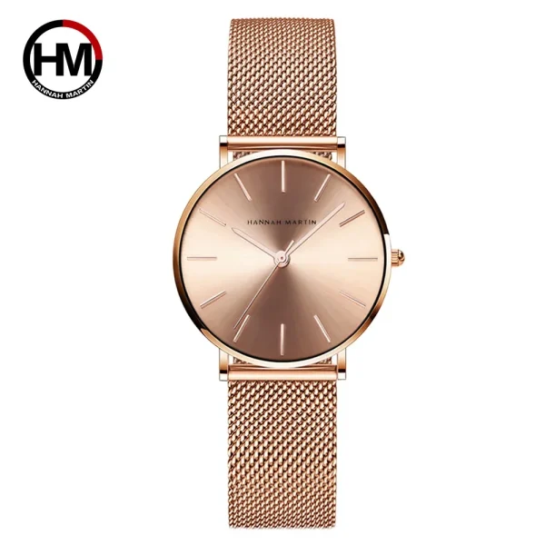 Drop Shipping A++++ Quality Stainless Steel Band Japan Quartz Movement Waterproof Women Full Rose Gold Ladies Luxury Wrist Watch - Image 13