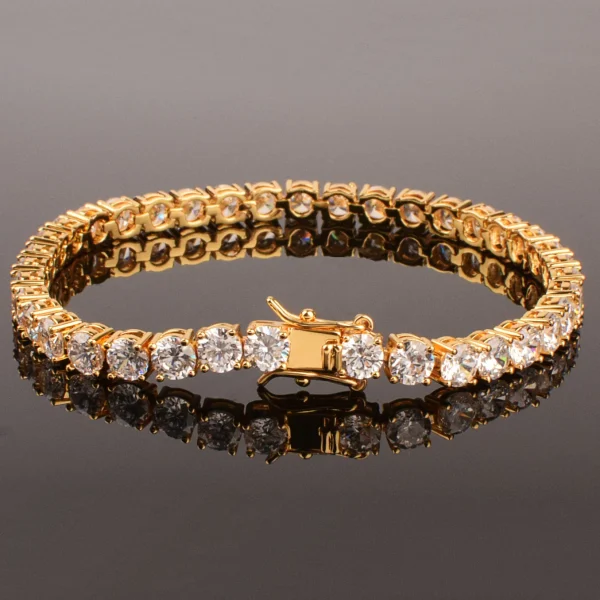 CUC Tennis Chain Bracelet For Women Men Gold Silver Color 1 Row Cubic Zirconia Link Fashion Hip Hop Jewelry 3mm 4mm 5mm 6mm - Image 4