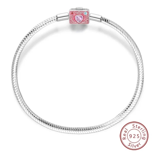 Bracelet Silver 925 Original 17-20CM Star Moon Sun Four Leaf Clover Green Zircon Bracelets Fit DIY Charms Birthday Jewelry Gifts - Image 10