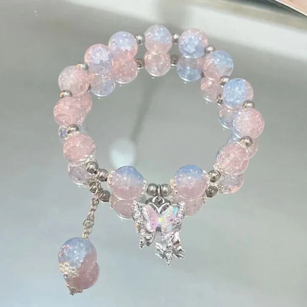 New Simple Beads Crystal Bracelet For Women Girls Korean ins Flower Fox Feather Tassel Bracelets Best Friend Jewelry Gifts 2024 - Image 17
