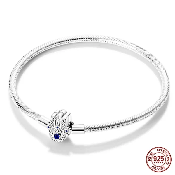 Bracelet Silver 925 Original 17-20CM Star Moon Sun Four Leaf Clover Green Zircon Bracelets Fit DIY Charms Birthday Jewelry Gifts - Image 25