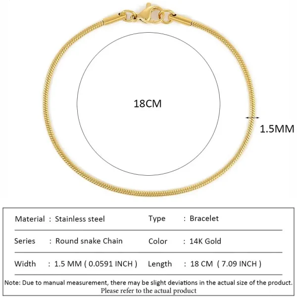 SUNIBI Classic Snake Chain Bracelets for Women Trend  Fashion Stainless Steel Cuban Chain Bracelet Trendy Woman Gifts Jewelry - Image 8