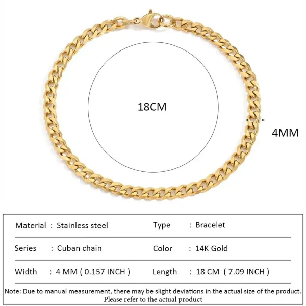 SUNIBI Classic Snake Chain Bracelets for Women Trend  Fashion Stainless Steel Cuban Chain Bracelet Trendy Woman Gifts Jewelry - Image 29