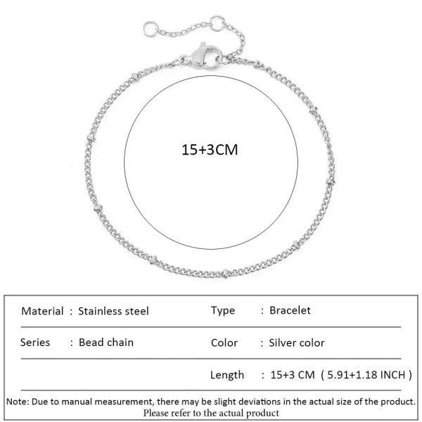 SUNIBI Classic Snake Chain Bracelets for Women Trend  Fashion Stainless Steel Cuban Chain Bracelet Trendy Woman Gifts Jewelry - Image 34
