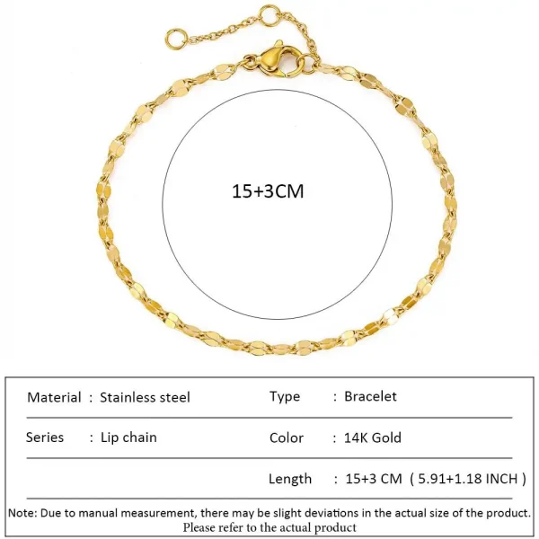 SUNIBI Classic Snake Chain Bracelets for Women Trend  Fashion Stainless Steel Cuban Chain Bracelet Trendy Woman Gifts Jewelry - Image 31