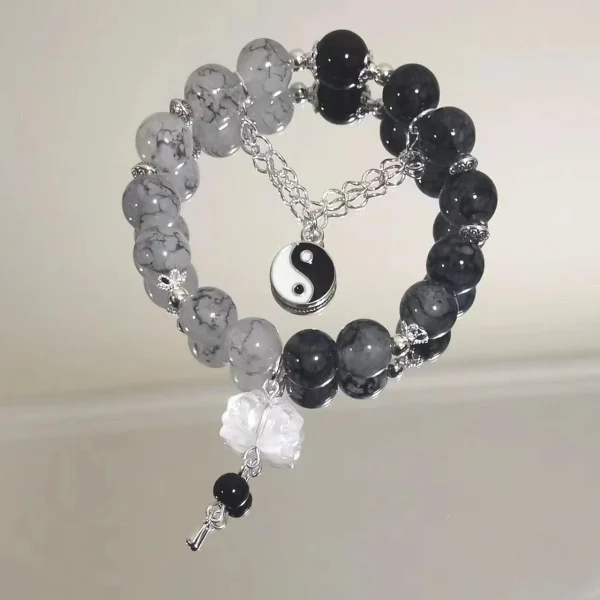 New Simple Beads Crystal Bracelet For Women Girls Korean ins Flower Fox Feather Tassel Bracelets Best Friend Jewelry Gifts 2024 - Image 6