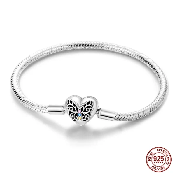 Bracelet Silver 925 Original 17-20CM Star Moon Sun Four Leaf Clover Green Zircon Bracelets Fit DIY Charms Birthday Jewelry Gifts - Image 47