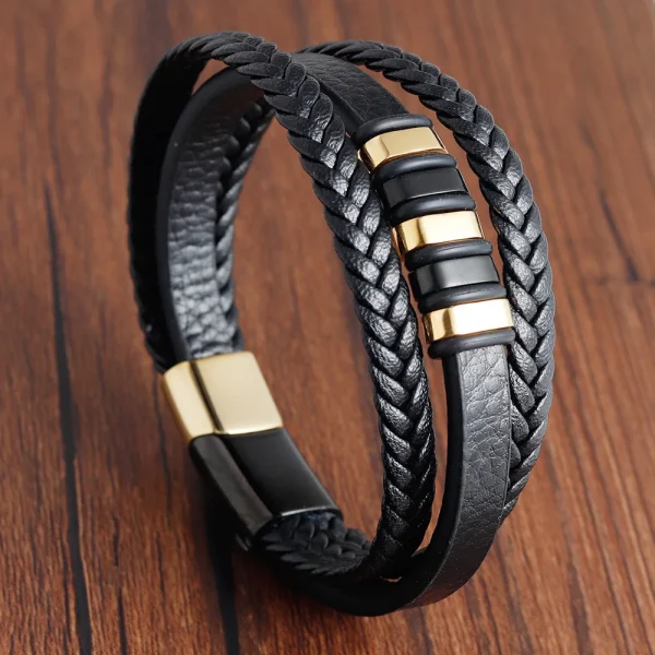 Charm Braid Rope Bracelet For Men Stainless Steel Magnetic Buckle Genuine Leather Bracelets & Bangles Male Female Jewelry - Image 14