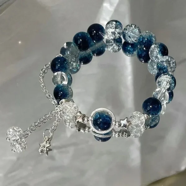 New Simple Beads Crystal Bracelet For Women Girls Korean ins Flower Fox Feather Tassel Bracelets Best Friend Jewelry Gifts 2024 - Image 5