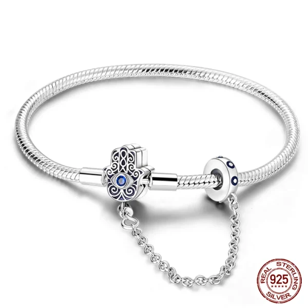 Bracelet Silver 925 Original 17-20CM Star Moon Sun Four Leaf Clover Green Zircon Bracelets Fit DIY Charms Birthday Jewelry Gifts - Image 41