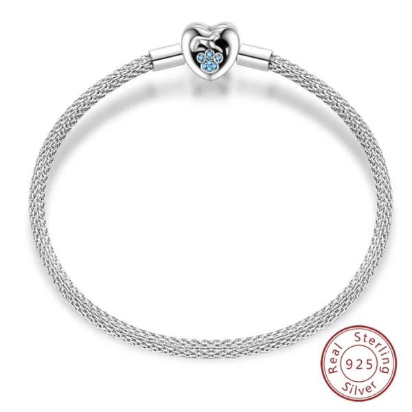 Bracelet Silver 925 Original 17-20CM Star Moon Sun Four Leaf Clover Green Zircon Bracelets Fit DIY Charms Birthday Jewelry Gifts - Image 40