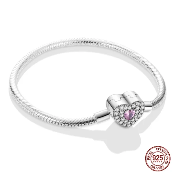 Bracelet Silver 925 Original 17-20CM Star Moon Sun Four Leaf Clover Green Zircon Bracelets Fit DIY Charms Birthday Jewelry Gifts - Image 67