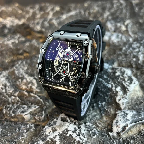 Men's Watch Light Luxury Brand Wine Barrel dial Fashionable Night Glow Sports Watch Calendar Clock Reloj L146 - Image 2
