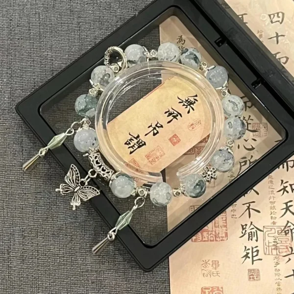 New Simple Beads Crystal Bracelet For Women Girls Korean ins Flower Fox Feather Tassel Bracelets Best Friend Jewelry Gifts 2024 - Image 9