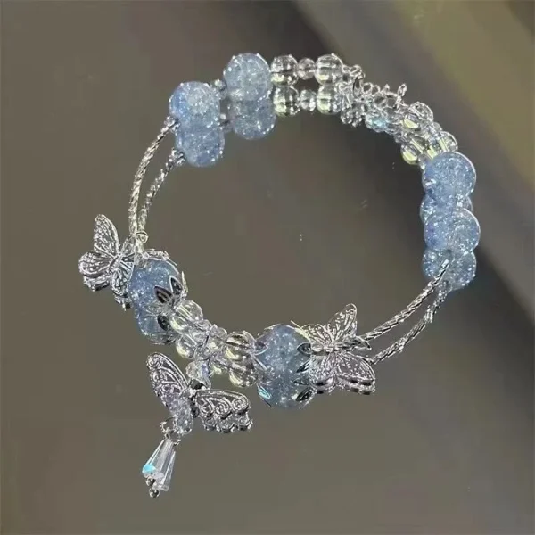 New Simple Beads Crystal Bracelet For Women Girls Korean ins Flower Fox Feather Tassel Bracelets Best Friend Jewelry Gifts 2024 - Image 25