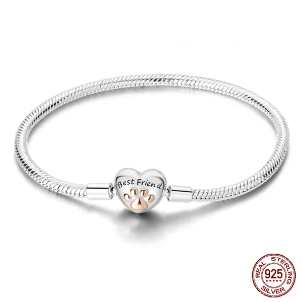 Bracelet Silver 925 Original 17-20CM Star Moon Sun Four Leaf Clover Green Zircon Bracelets Fit DIY Charms Birthday Jewelry Gifts - Image 33
