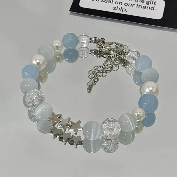 New Simple Beads Crystal Bracelet For Women Girls Korean ins Flower Fox Feather Tassel Bracelets Best Friend Jewelry Gifts 2024 - Image 22
