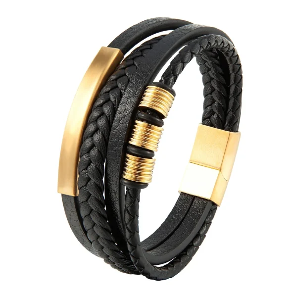 Charm Braid Rope Bracelet For Men Stainless Steel Magnetic Buckle Genuine Leather Bracelets & Bangles Male Female Jewelry - Image 15