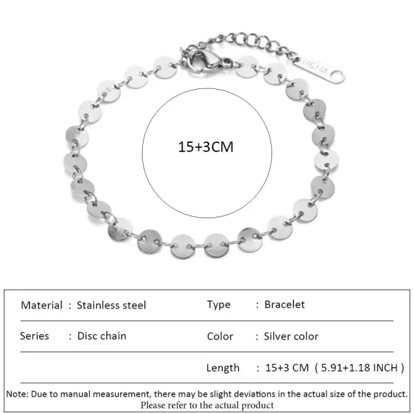 SUNIBI Classic Snake Chain Bracelets for Women Trend  Fashion Stainless Steel Cuban Chain Bracelet Trendy Woman Gifts Jewelry - Image 37