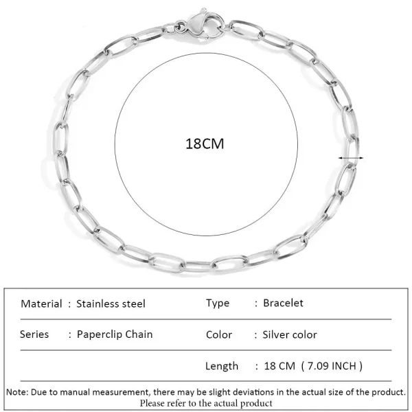 SUNIBI Classic Snake Chain Bracelets for Women Trend  Fashion Stainless Steel Cuban Chain Bracelet Trendy Woman Gifts Jewelry - Image 40