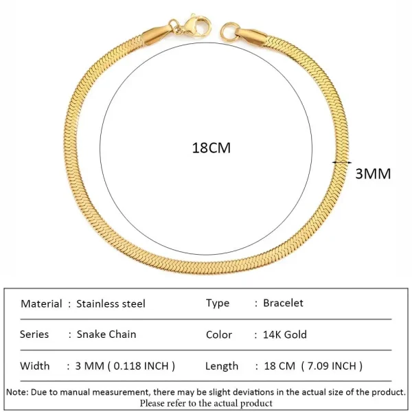 SUNIBI Classic Snake Chain Bracelets for Women Trend  Fashion Stainless Steel Cuban Chain Bracelet Trendy Woman Gifts Jewelry - Image 20