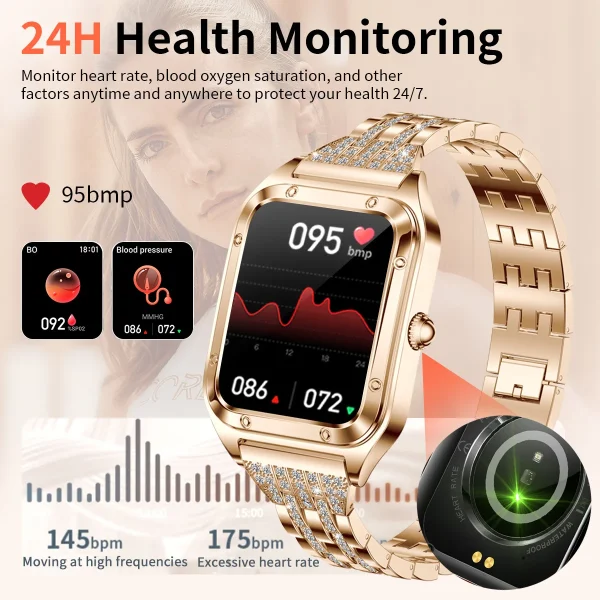 LIGE Smart Watch Woman Sport Fitnes AI Voice Control Full Touch Bracelet Bluetooth Call Waterproof For Fashion Ladies Smartwatch - Image 4