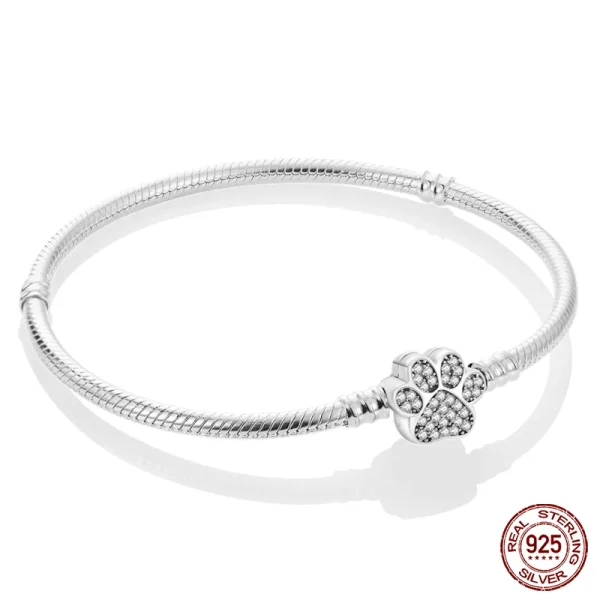 Bracelet Silver 925 Original 17-20CM Star Moon Sun Four Leaf Clover Green Zircon Bracelets Fit DIY Charms Birthday Jewelry Gifts - Image 54
