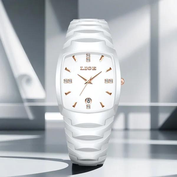 LIGE Fashion Luxury Woman Watch Simple Elegant Stainless Steel Casual Quartz Watches for Women Calendar Ladies Romantic Gift New - Image 4