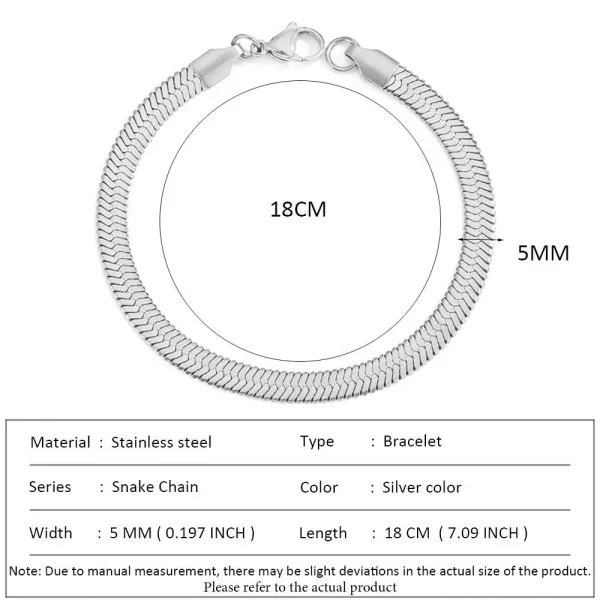 SUNIBI Classic Snake Chain Bracelets for Women Trend  Fashion Stainless Steel Cuban Chain Bracelet Trendy Woman Gifts Jewelry - Image 44