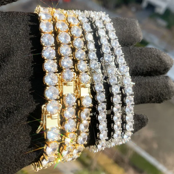 CUC Tennis Chain Bracelet For Women Men Gold Silver Color 1 Row Cubic Zirconia Link Fashion Hip Hop Jewelry 3mm 4mm 5mm 6mm - Image 6
