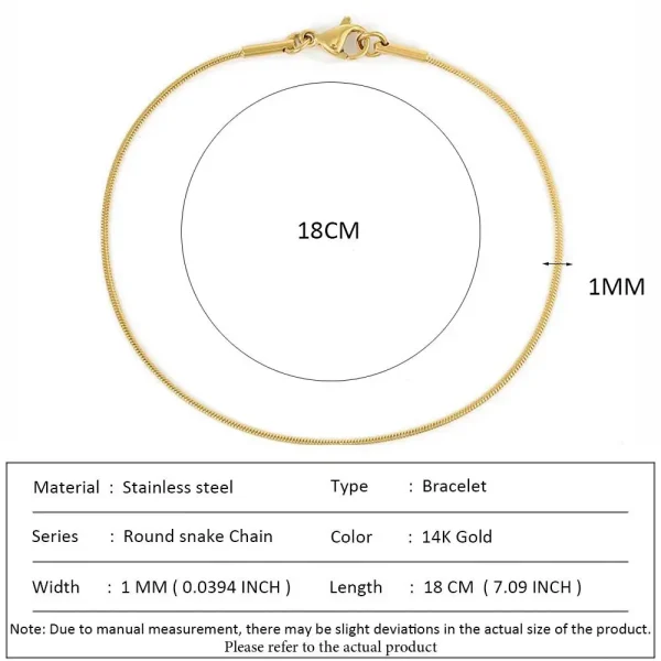 SUNIBI Classic Snake Chain Bracelets for Women Trend  Fashion Stainless Steel Cuban Chain Bracelet Trendy Woman Gifts Jewelry - Image 38
