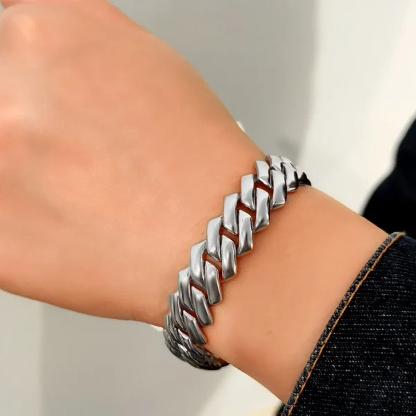 14MM Iced Prong Link Cuban Chain Bracelets for Men Women Full Rhinestones Chunky Miami Cuban Bracelet Punk Hip Hop Jewelry Gift - Image 12