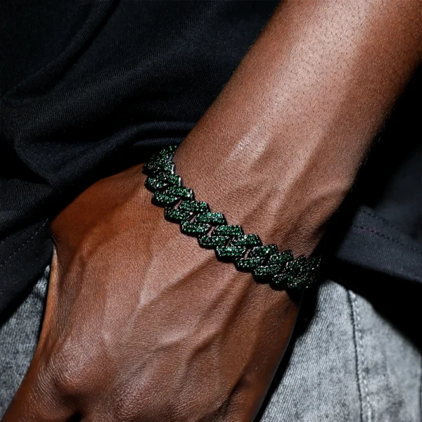 14MM Iced Prong Link Cuban Chain Bracelets for Men Women Full Rhinestones Chunky Miami Cuban Bracelet Punk Hip Hop Jewelry Gift - Image 17