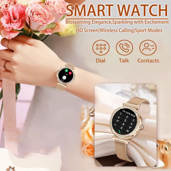 Women Smart Watch(Wireless Calls),1.29" Touchscreen Smartwatch for iPhone/Android with Sport Modes, Women Function/Perfect Gifts - Image 2