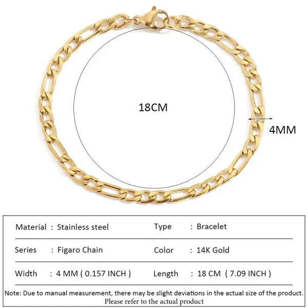 SUNIBI Classic Snake Chain Bracelets for Women Trend  Fashion Stainless Steel Cuban Chain Bracelet Trendy Woman Gifts Jewelry - Image 15