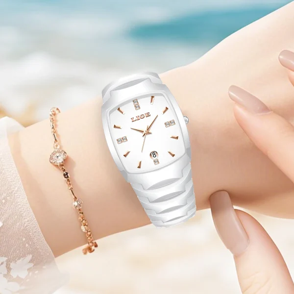 LIGE Fashion Luxury Woman Watch Simple Elegant Stainless Steel Casual Quartz Watches for Women Calendar Ladies Romantic Gift New - Image 6