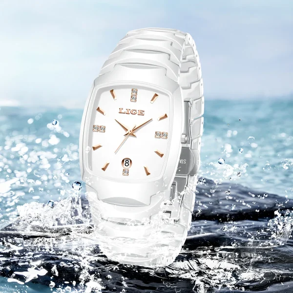 LIGE Fashion Luxury Woman Watch Simple Elegant Stainless Steel Casual Quartz Watches for Women Calendar Ladies Romantic Gift New - Image 5