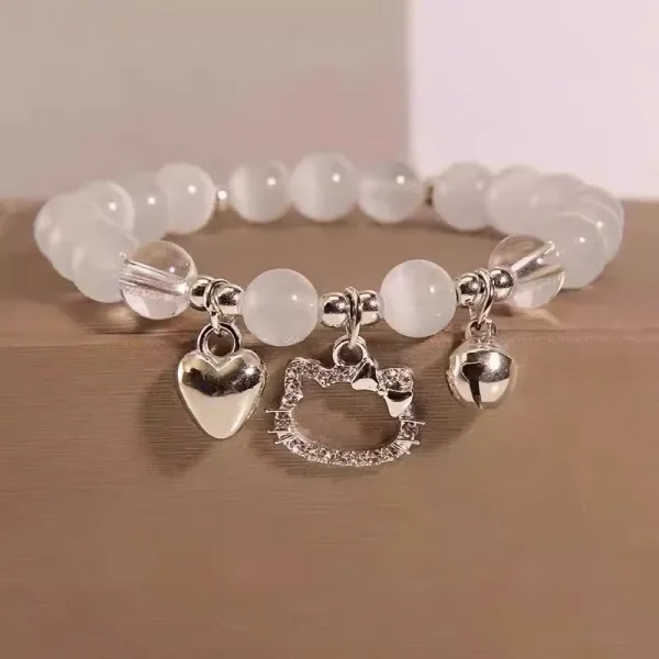 New Simple Beads Crystal Bracelet For Women Girls Korean ins Flower Fox Feather Tassel Bracelets Best Friend Jewelry Gifts 2024 - Image 7