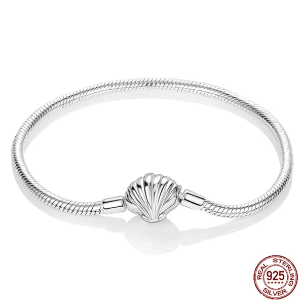 Bracelet Silver 925 Original 17-20CM Star Moon Sun Four Leaf Clover Green Zircon Bracelets Fit DIY Charms Birthday Jewelry Gifts - Image 31