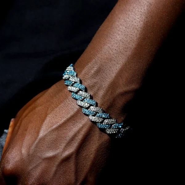 14MM Iced Prong Link Cuban Chain Bracelets for Men Women Full Rhinestones Chunky Miami Cuban Bracelet Punk Hip Hop Jewelry Gift - Image 16