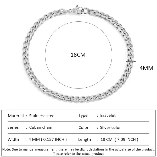 SUNIBI Classic Snake Chain Bracelets for Women Trend  Fashion Stainless Steel Cuban Chain Bracelet Trendy Woman Gifts Jewelry - Image 36