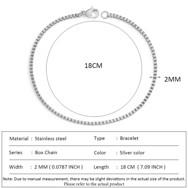 SUNIBI Classic Snake Chain Bracelets for Women Trend  Fashion Stainless Steel Cuban Chain Bracelet Trendy Woman Gifts Jewelry - Image 16