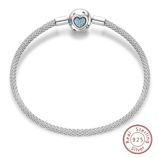 Bracelet Silver 925 Original 17-20CM Star Moon Sun Four Leaf Clover Green Zircon Bracelets Fit DIY Charms Birthday Jewelry Gifts - Image 43