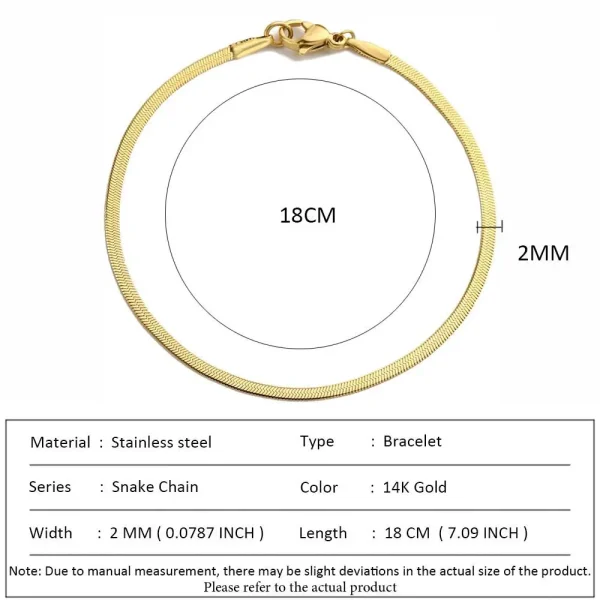 SUNIBI Classic Snake Chain Bracelets for Women Trend  Fashion Stainless Steel Cuban Chain Bracelet Trendy Woman Gifts Jewelry - Image 22