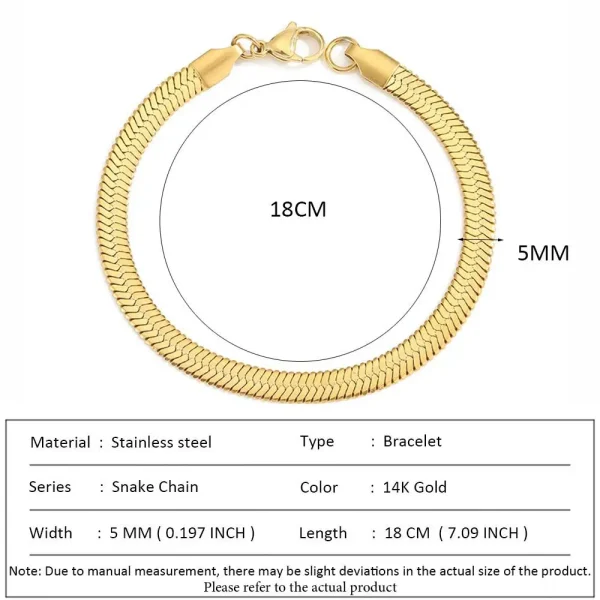 SUNIBI Classic Snake Chain Bracelets for Women Trend  Fashion Stainless Steel Cuban Chain Bracelet Trendy Woman Gifts Jewelry - Image 45