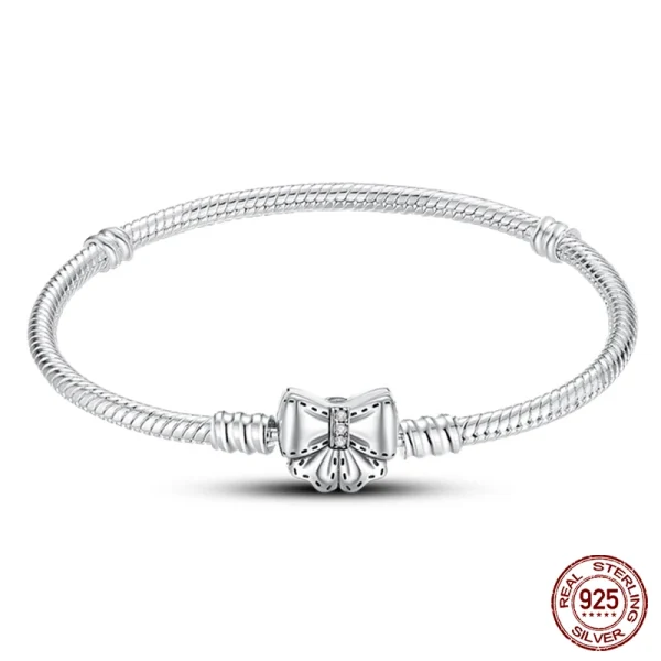 Bracelet Silver 925 Original 17-20CM Star Moon Sun Four Leaf Clover Green Zircon Bracelets Fit DIY Charms Birthday Jewelry Gifts - Image 49