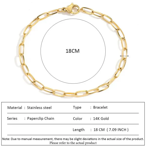 SUNIBI Classic Snake Chain Bracelets for Women Trend  Fashion Stainless Steel Cuban Chain Bracelet Trendy Woman Gifts Jewelry - Image 13