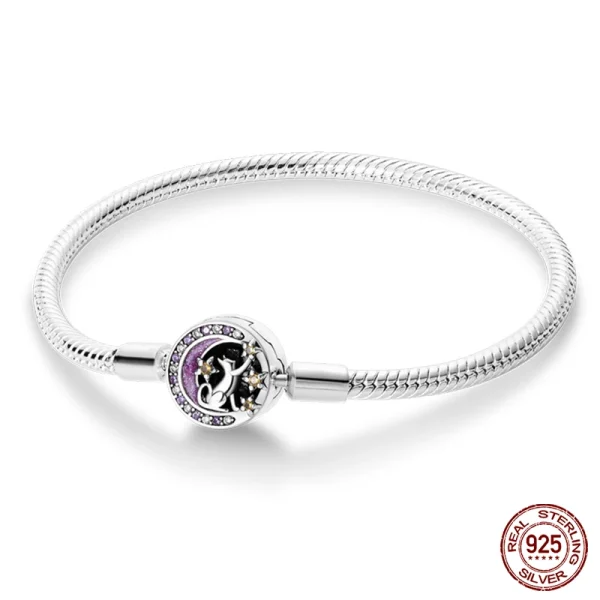 Bracelet Silver 925 Original 17-20CM Star Moon Sun Four Leaf Clover Green Zircon Bracelets Fit DIY Charms Birthday Jewelry Gifts - Image 62