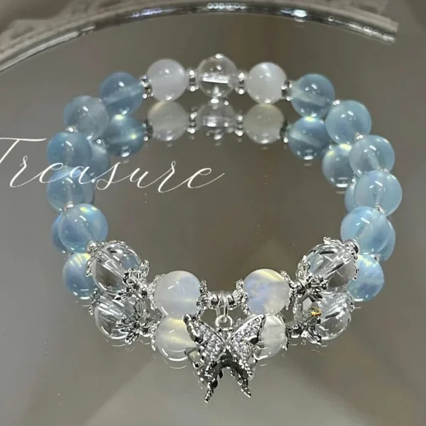 New Simple Beads Crystal Bracelet For Women Girls Korean ins Flower Fox Feather Tassel Bracelets Best Friend Jewelry Gifts 2024 - Image 24