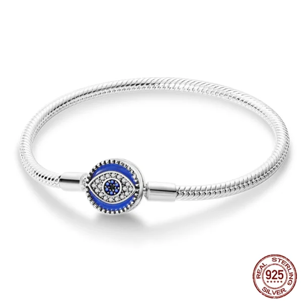 Bracelet Silver 925 Original 17-20CM Star Moon Sun Four Leaf Clover Green Zircon Bracelets Fit DIY Charms Birthday Jewelry Gifts - Image 16